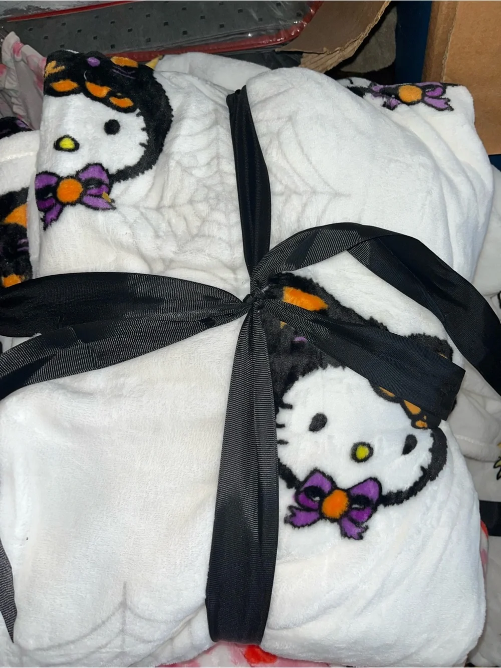 Hello Kitty Halloween Plush Throw Blanket SZ TWIN NEW NWT
